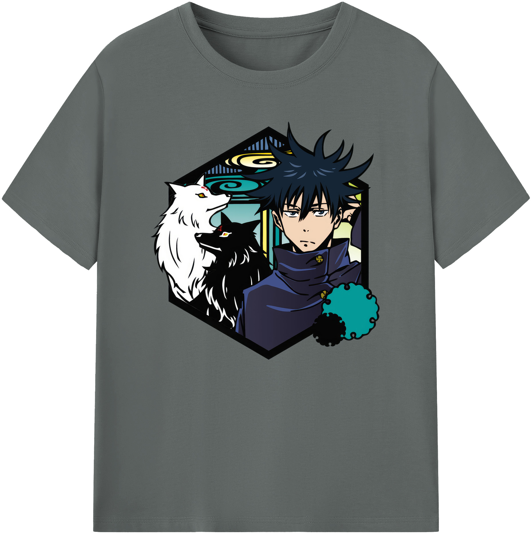 （画像用） 呪術廻戦 Jujutsu Kaisen 綿100％ メンズ半袖Tシャツ｜肌触りやわらか＆通気性